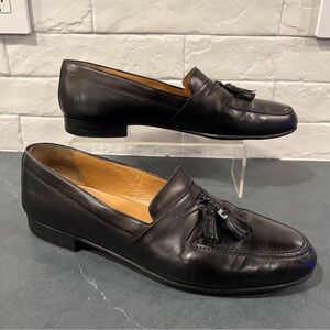 Bally men’s sz 9.5 Arturo black leather tassel loafers